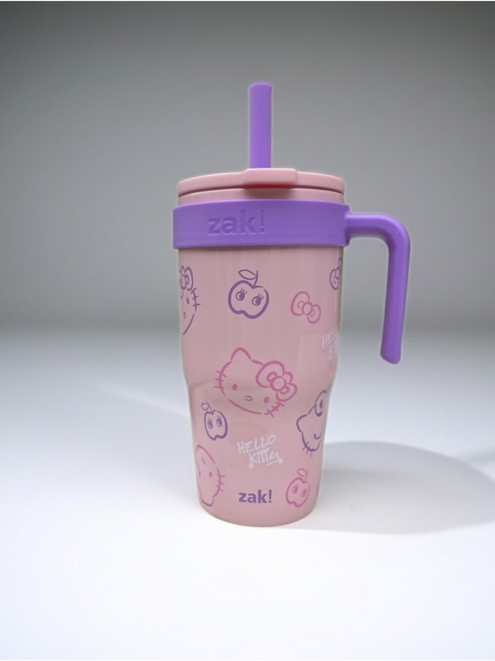 Zak! Hello Kitty 16 Oz Stainless Leak Proof Tumbler With Handle And Straw